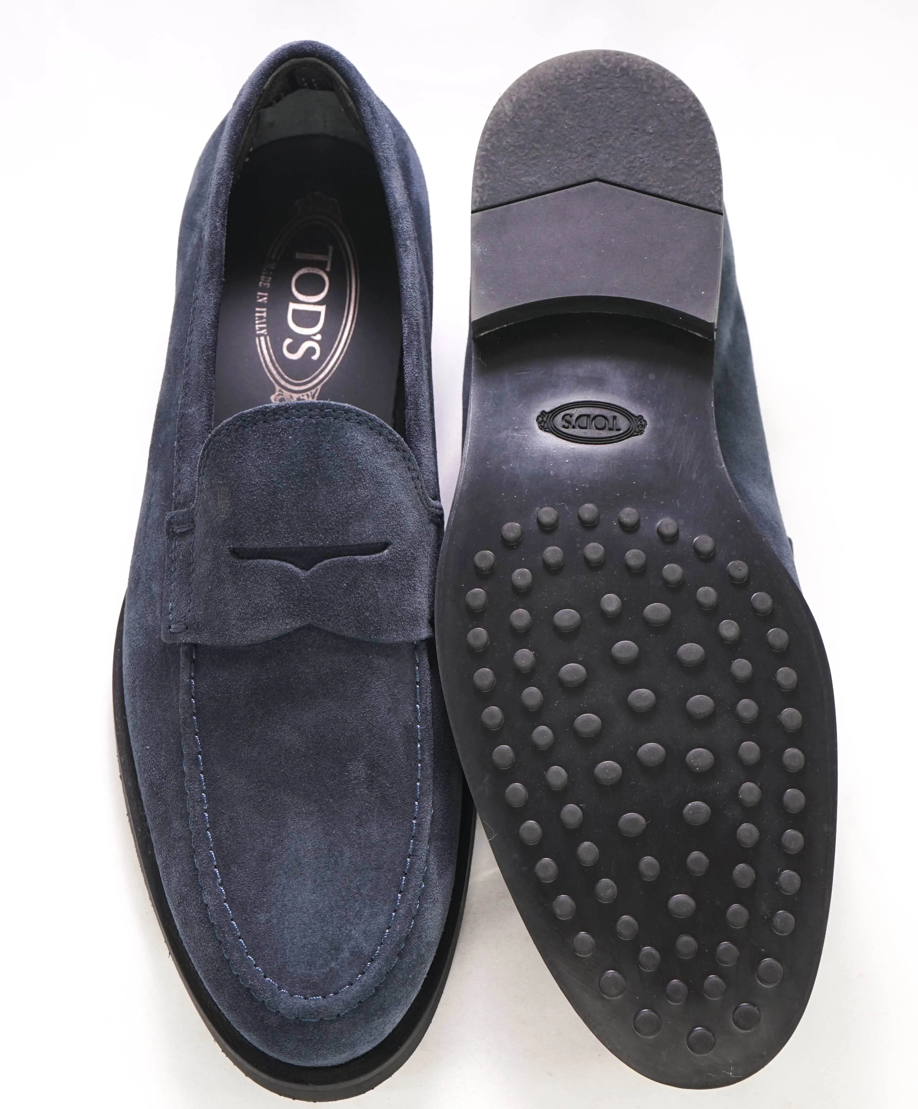 TOD’S - “Boston” Blue Suede Penny Loafers - 9 US