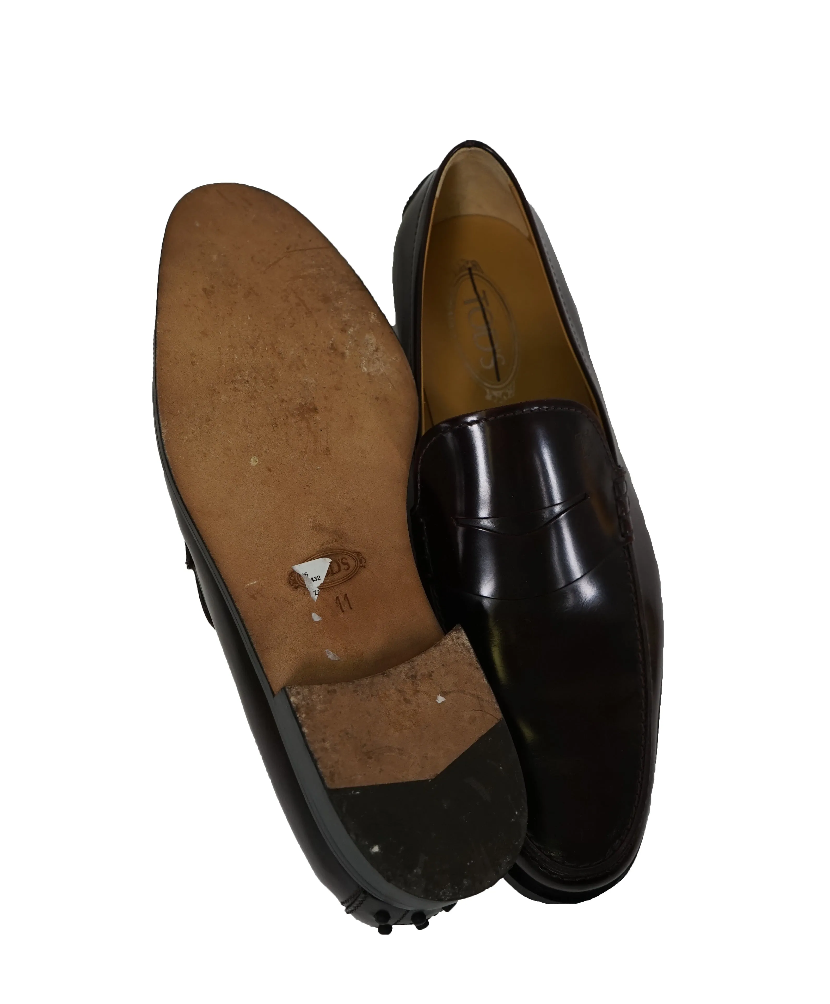 TOD’S - Brown Oxblood “Boston Devon” Driver Detailed Loafer - 12