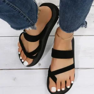 Toe Loop Flats Sandals