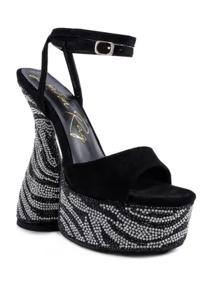 ULTRA PLATFORM DIAMANTE HEELS