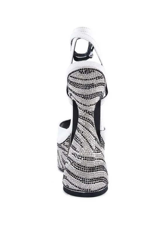 ULTRA PLATFORM DIAMANTE HEELS