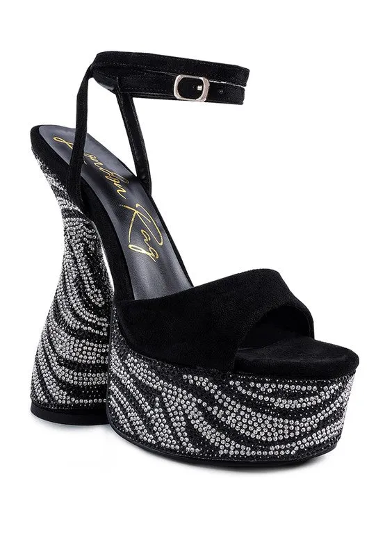 ULTRA PLATFORM DIAMANTE HEELS