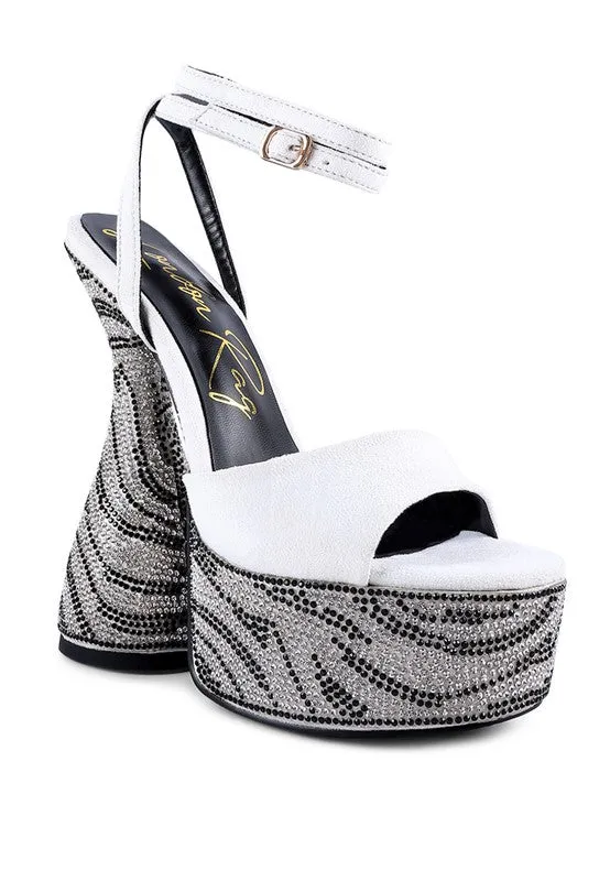 ULTRA PLATFORM DIAMANTE HEELS
