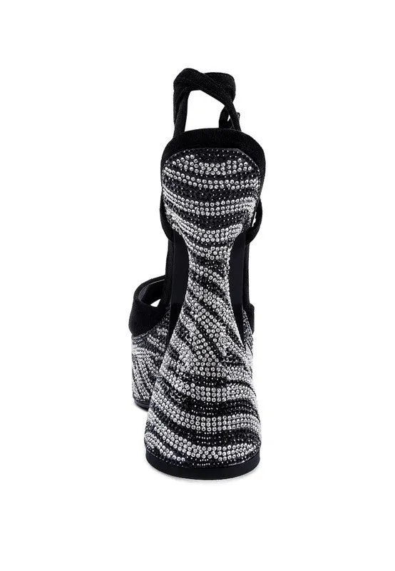 ULTRA PLATFORM DIAMANTE HEELS
