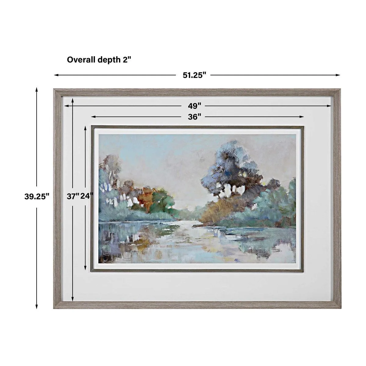 Uttermost Morning Lake Landscape Framed Print