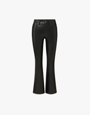Veronica Beard Carson High Rise Ankle Flare Jeans Black