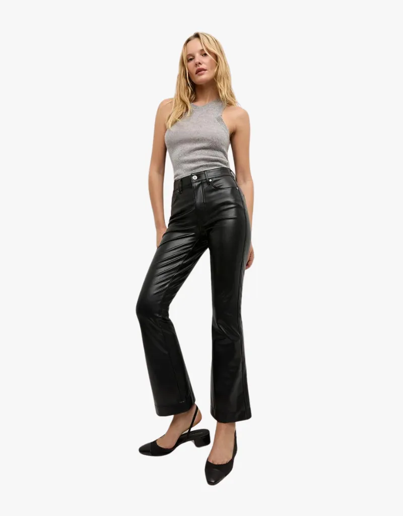 Veronica Beard Carson High Rise Ankle Flare Jeans Black