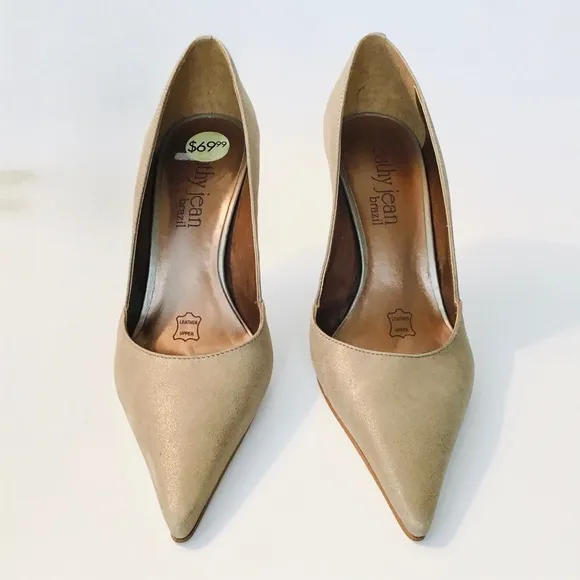 Vintage Cathy Jean Tan Leather Heels