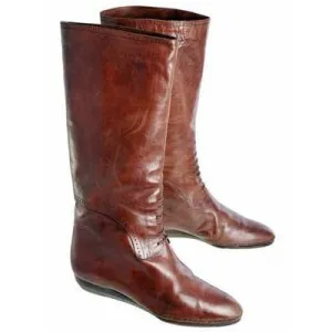 Vintage Ladies Brown  Leather Riding Boots Henri Bendel 1984 Size 10 Original Box