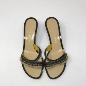 VINTAGE: Louis Vuitton Kitten Double Strap Sandal "Bahia" Mule