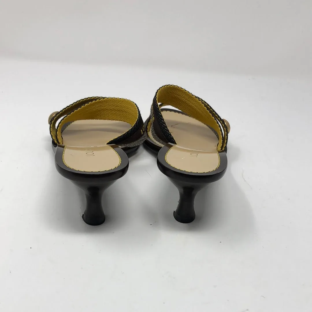VINTAGE: Louis Vuitton Kitten Double Strap Sandal "Bahia" Mule