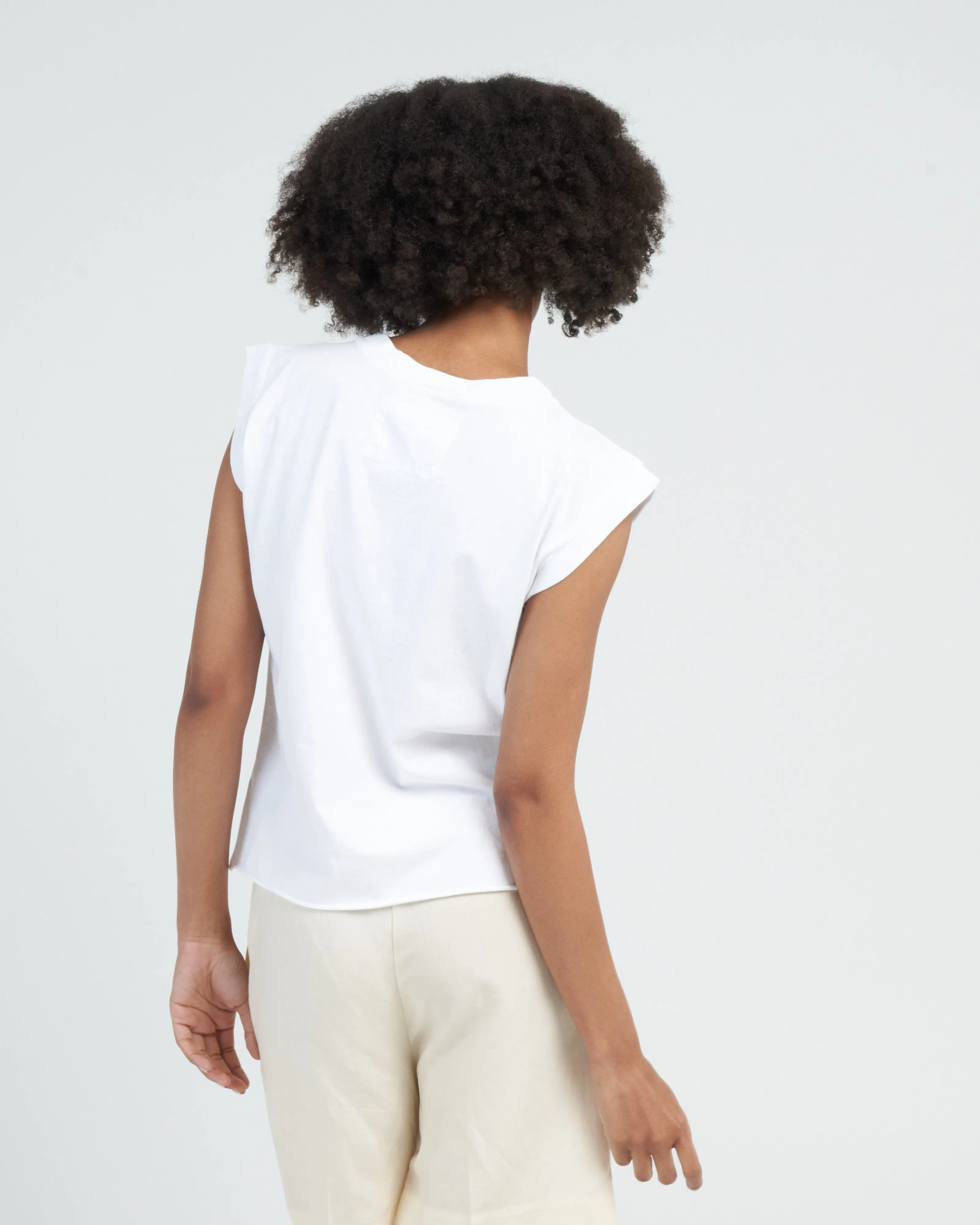 vintage muscle tee - white