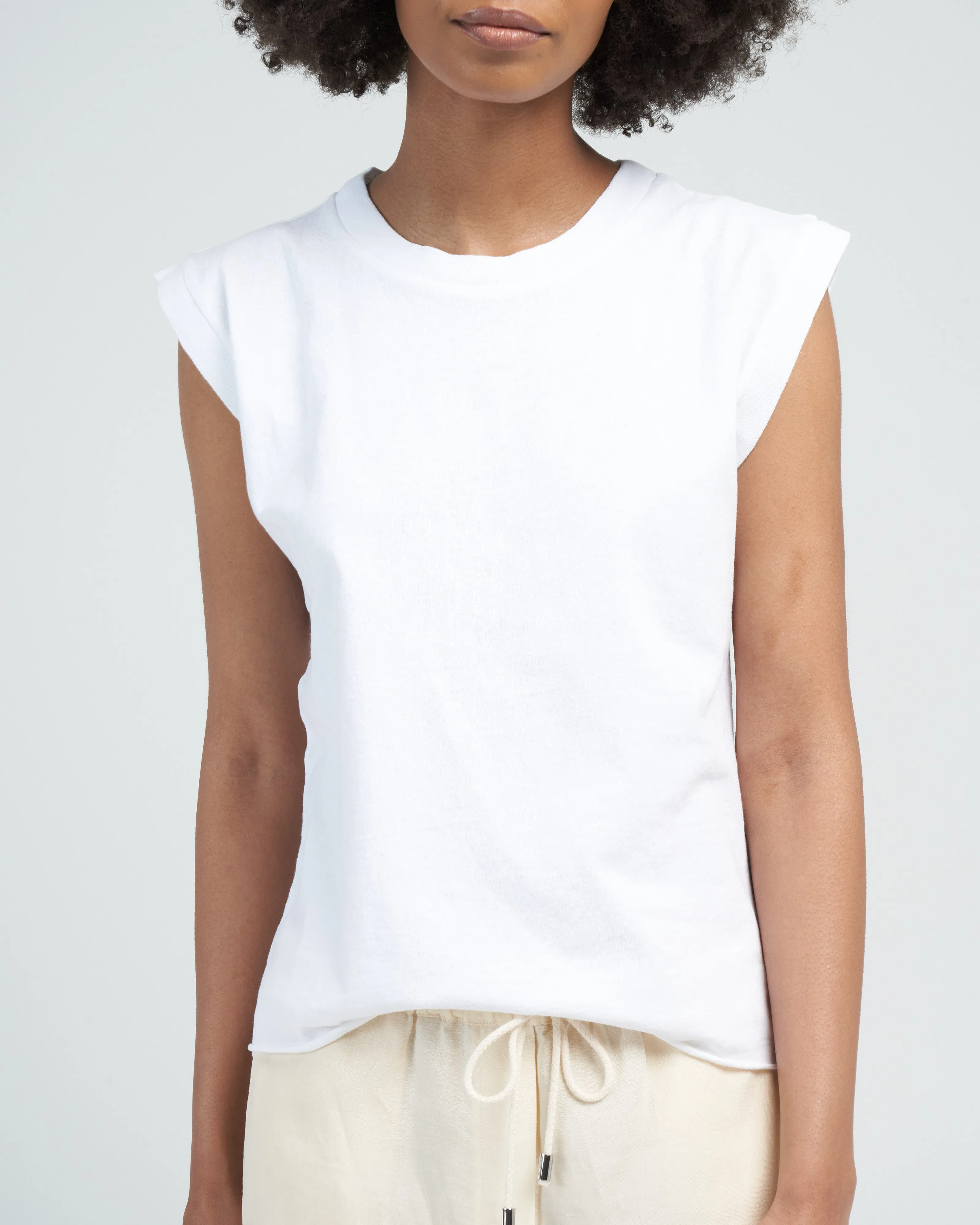 vintage muscle tee - white