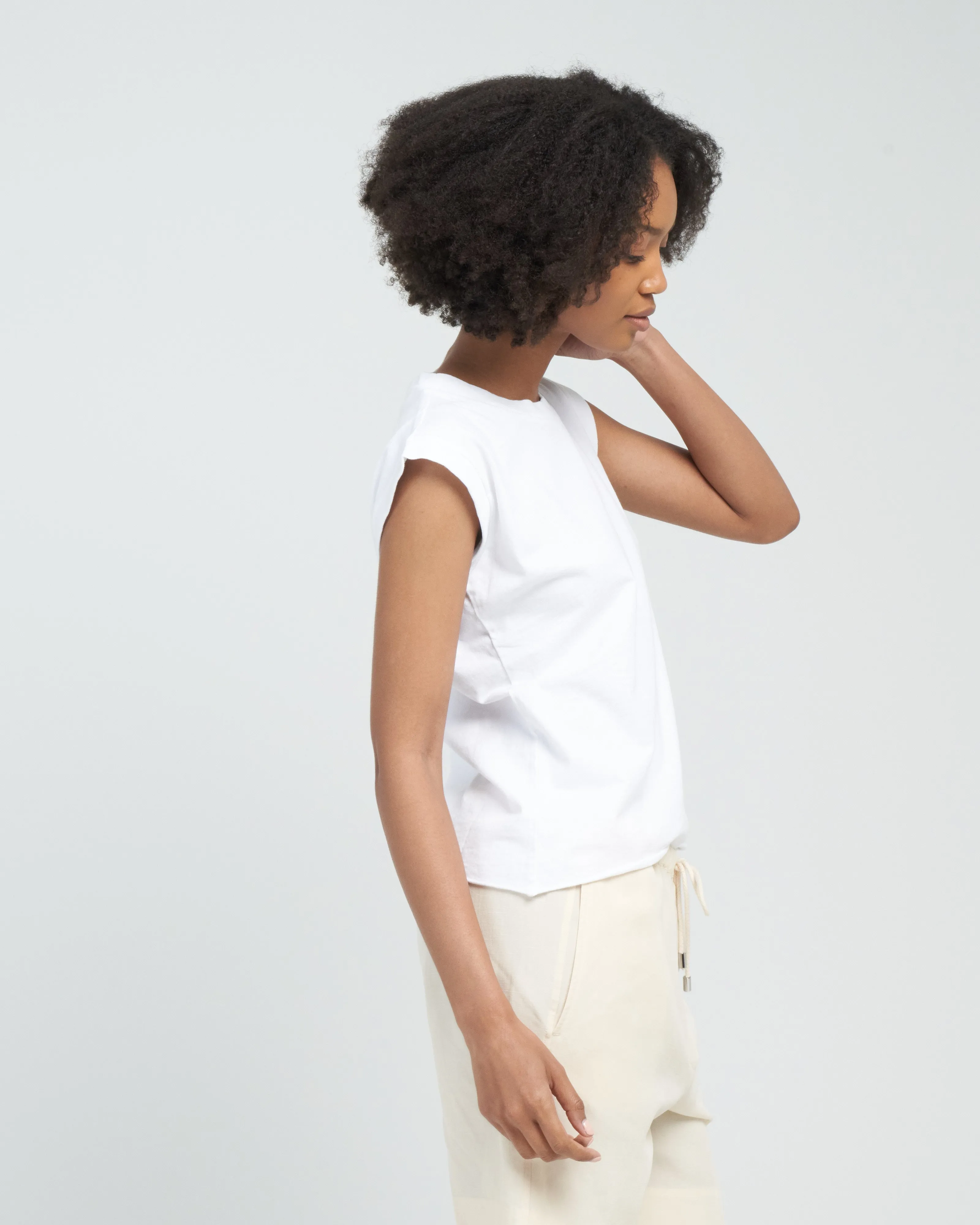 vintage muscle tee - white