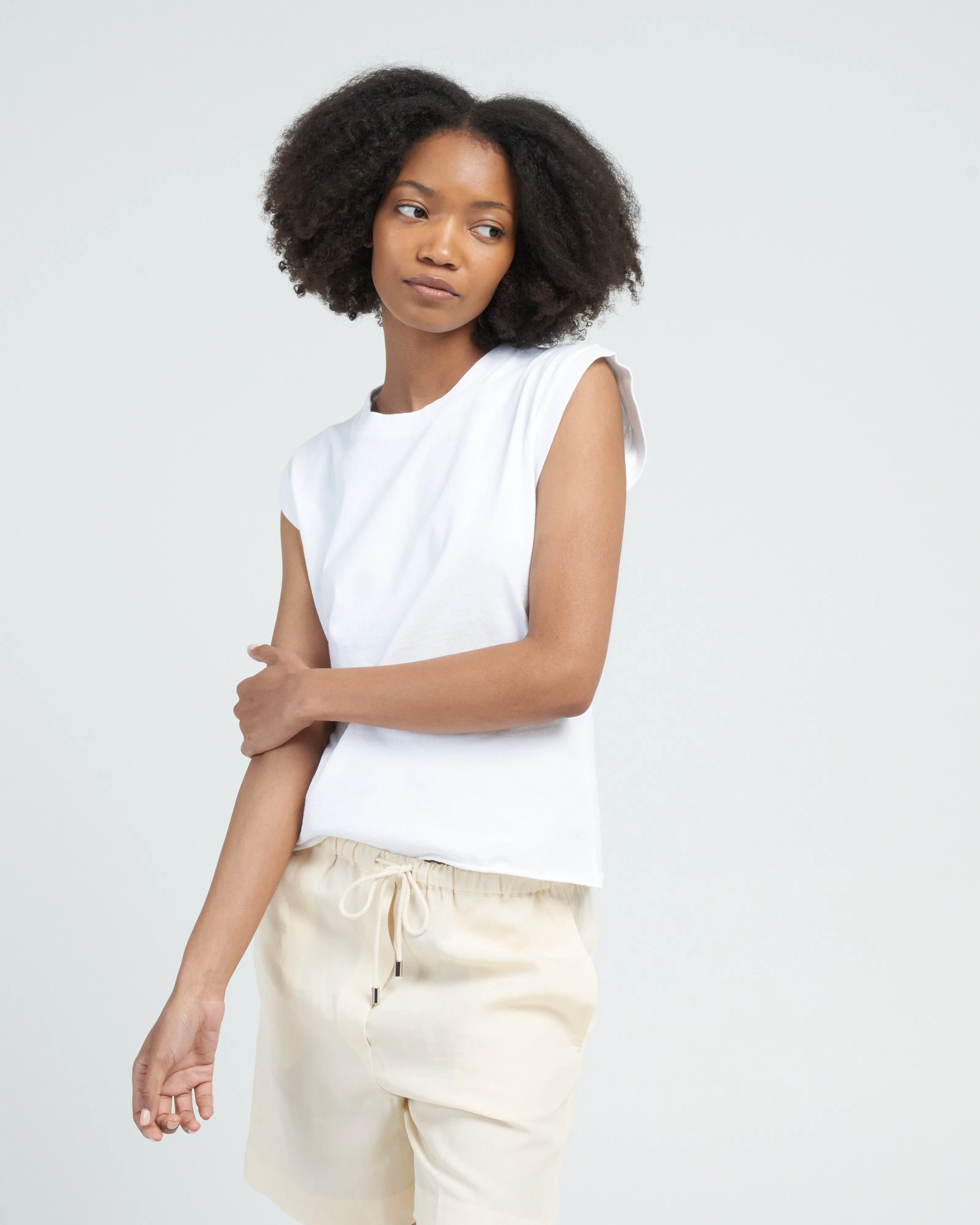 vintage muscle tee - white