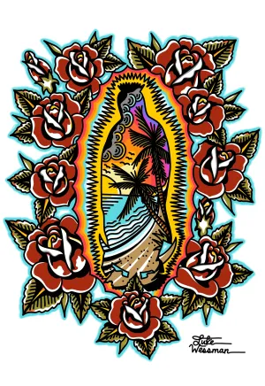 Virgin in Paradise Print