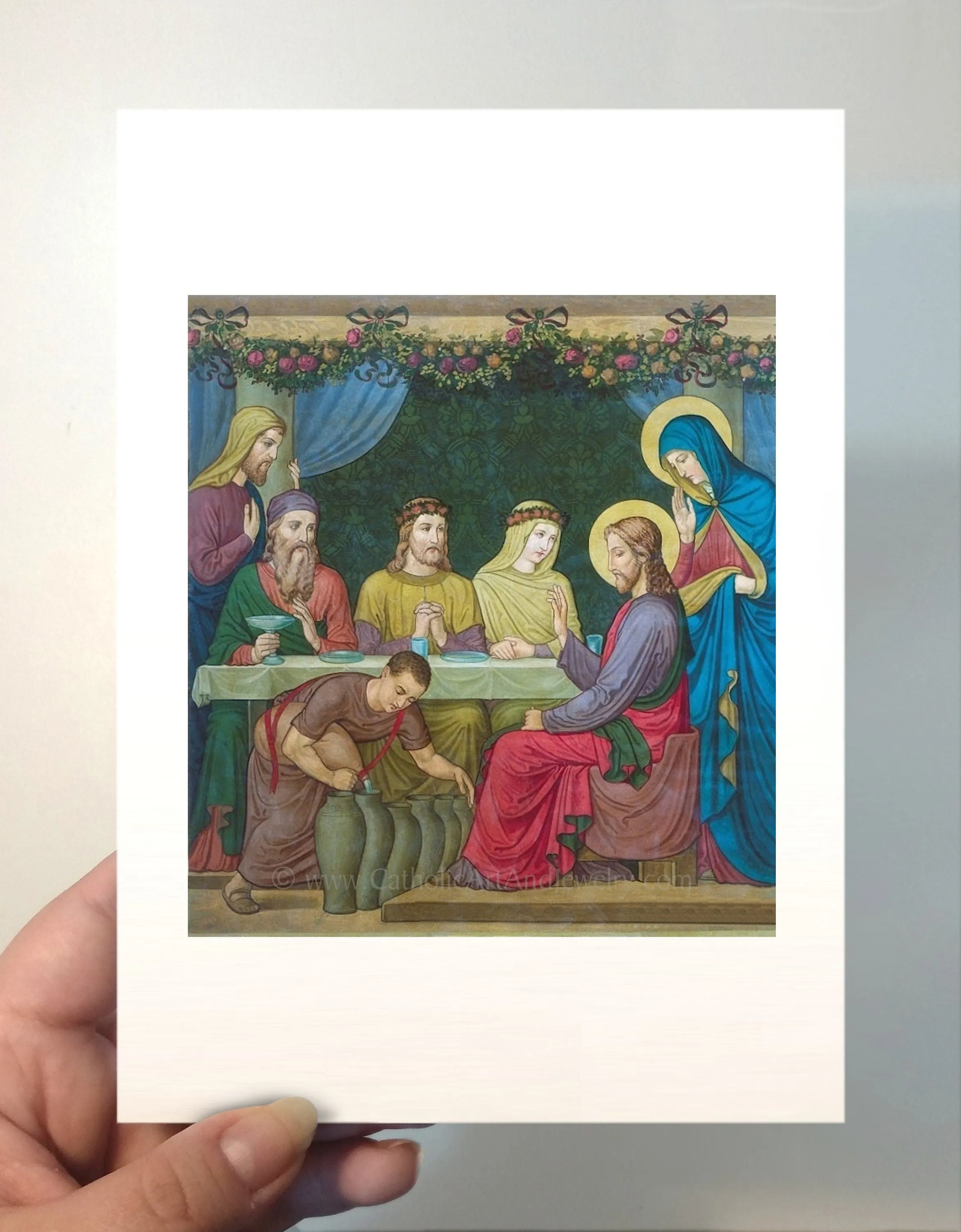 Wedding at Cana – Wedding Gift/Anniversary Gift – painted by Benedictine Monks– Catholic Art Print – Archival Quality