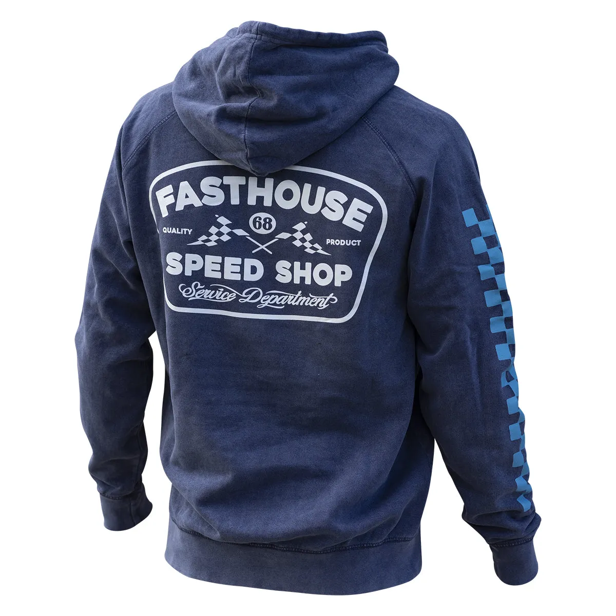 Wedged Hoodie - Navy Wash