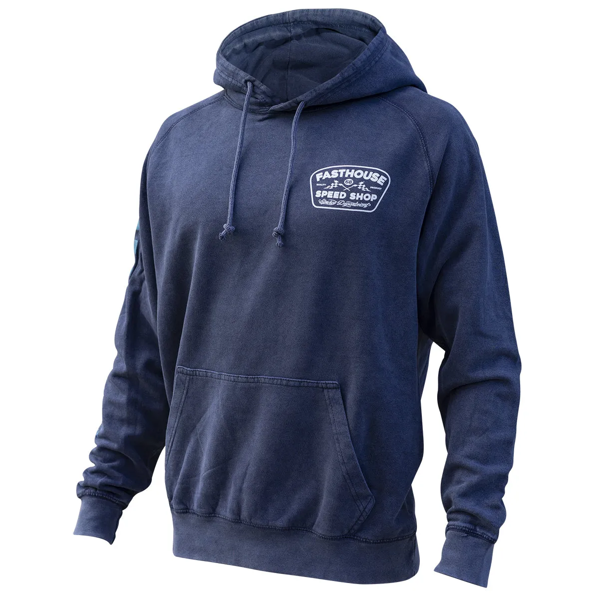 Wedged Hoodie - Navy Wash