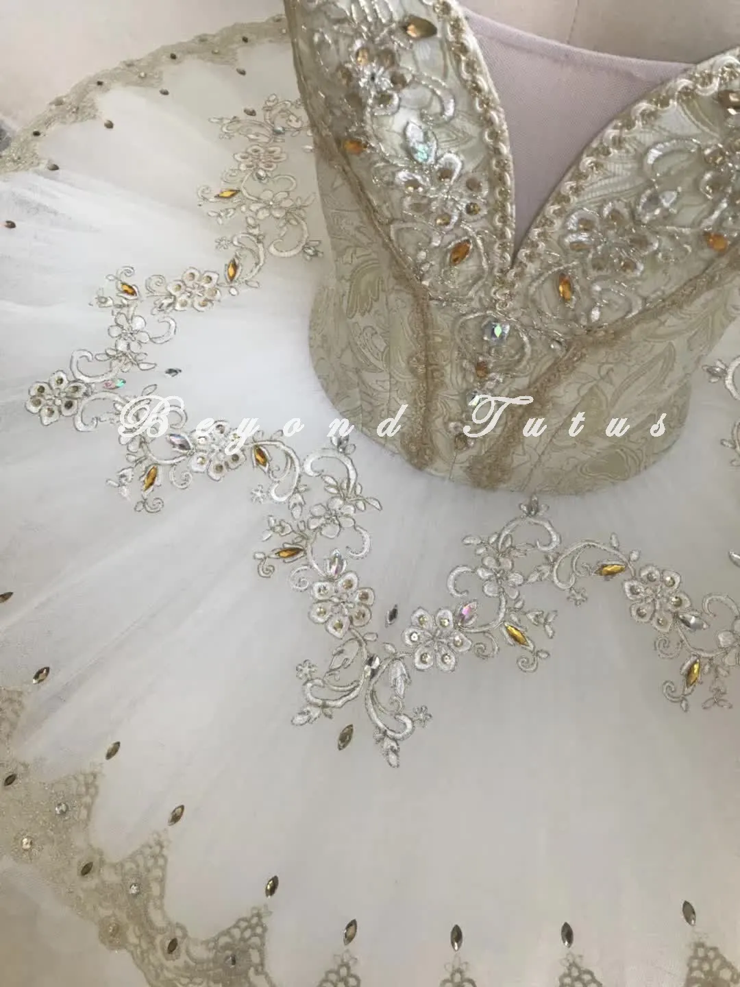 White and Gold tutu #001