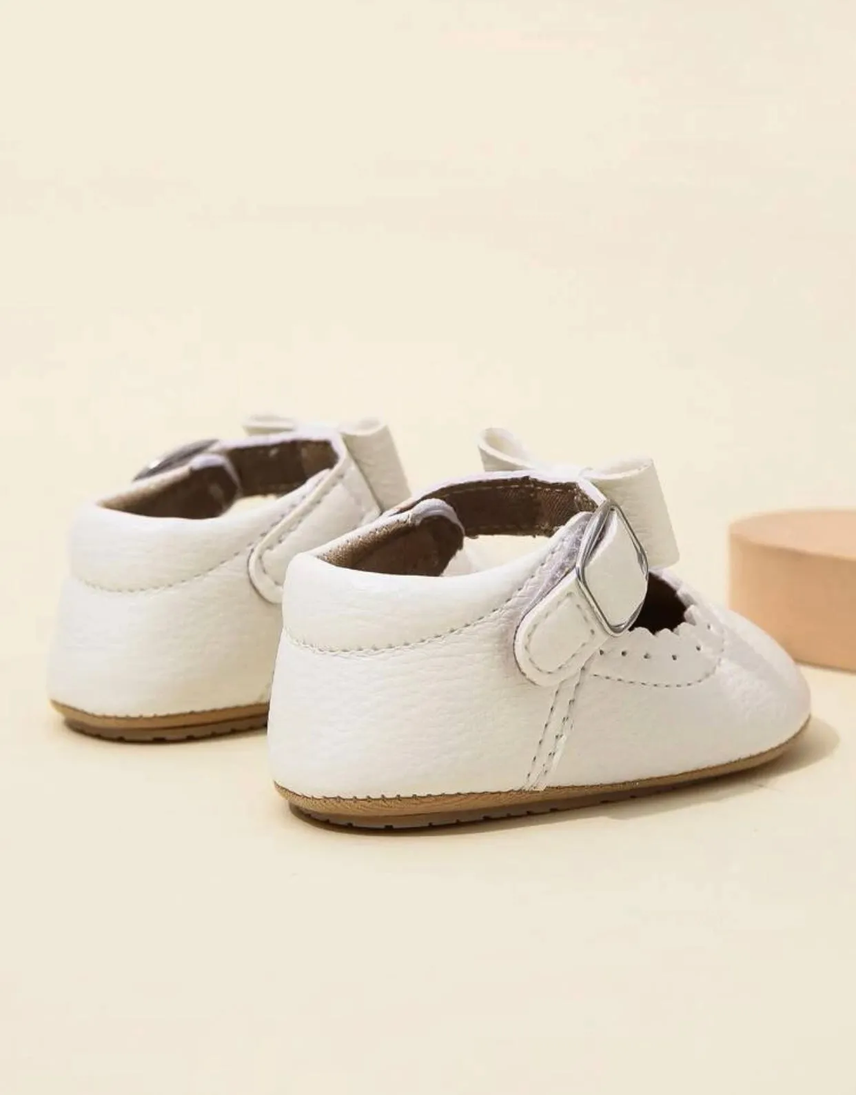 White Bow Mary Jane - Baby Shoe