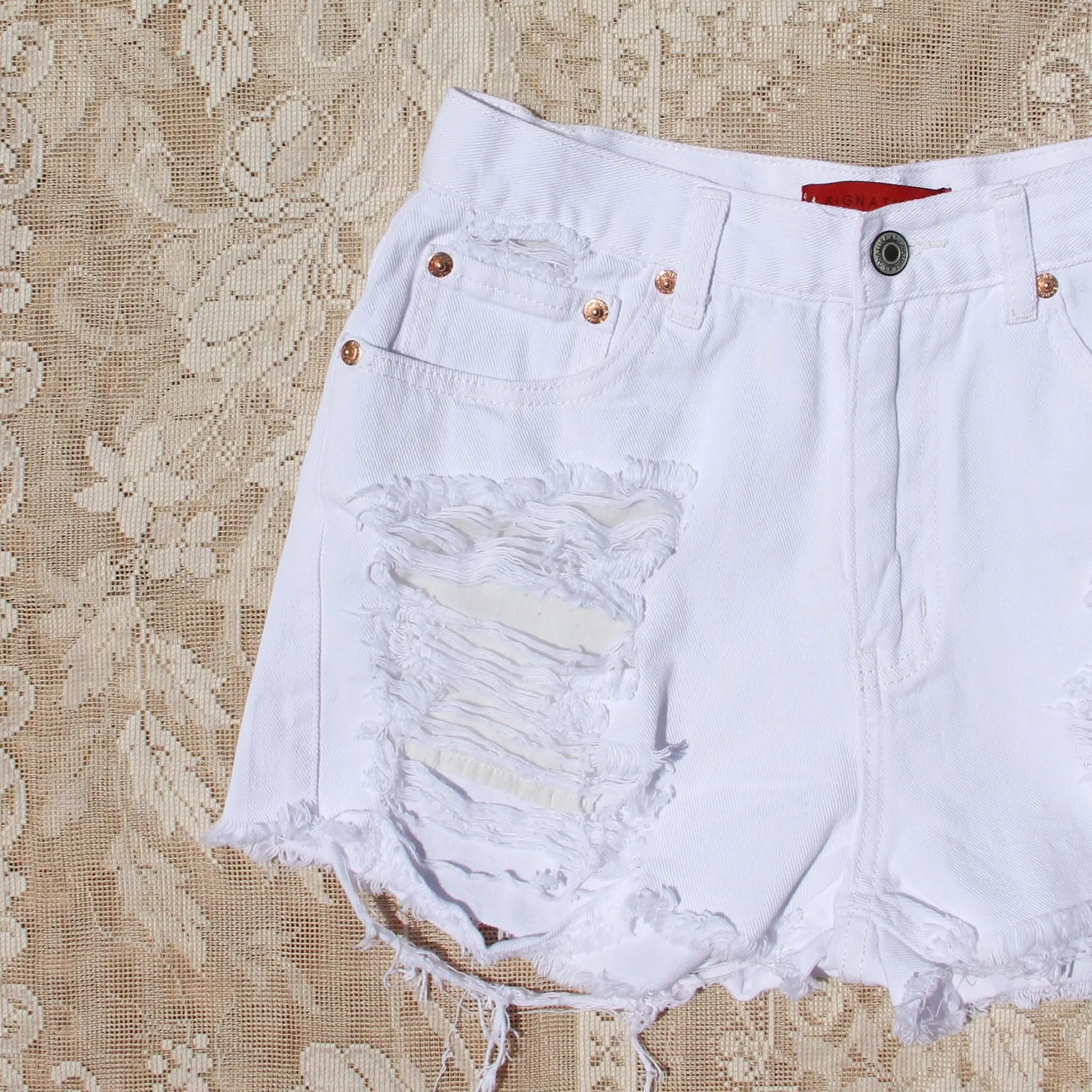 White Sands Distressed Shorts
