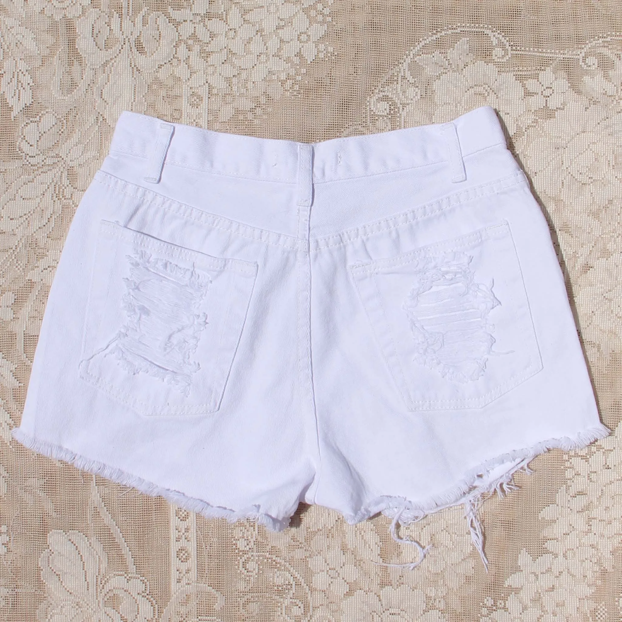White Sands Distressed Shorts