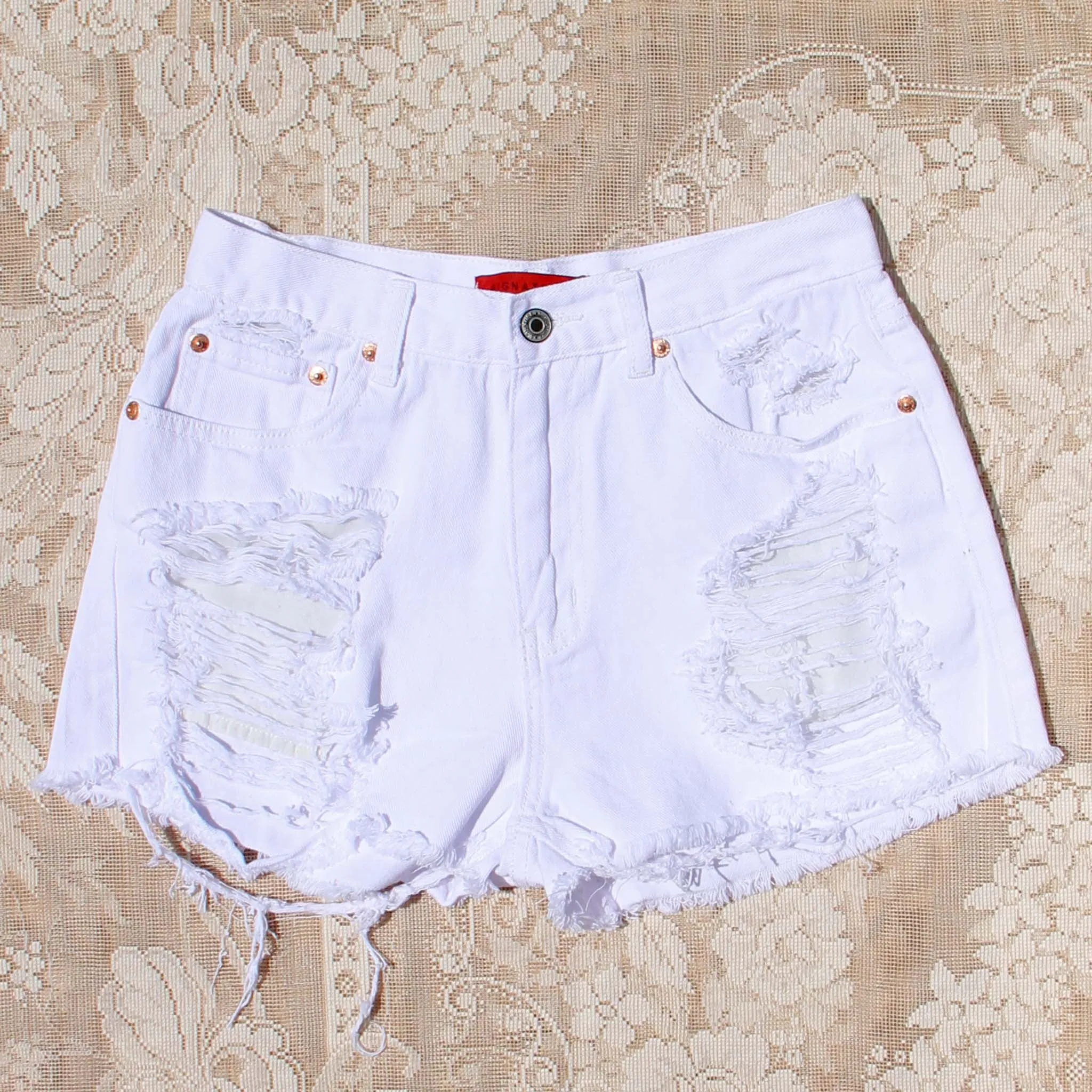 White Sands Distressed Shorts