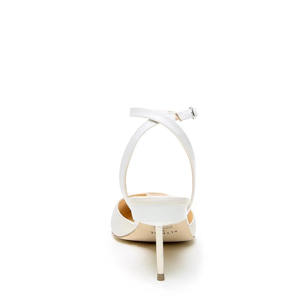 White Stiletto   Marilyn Strap