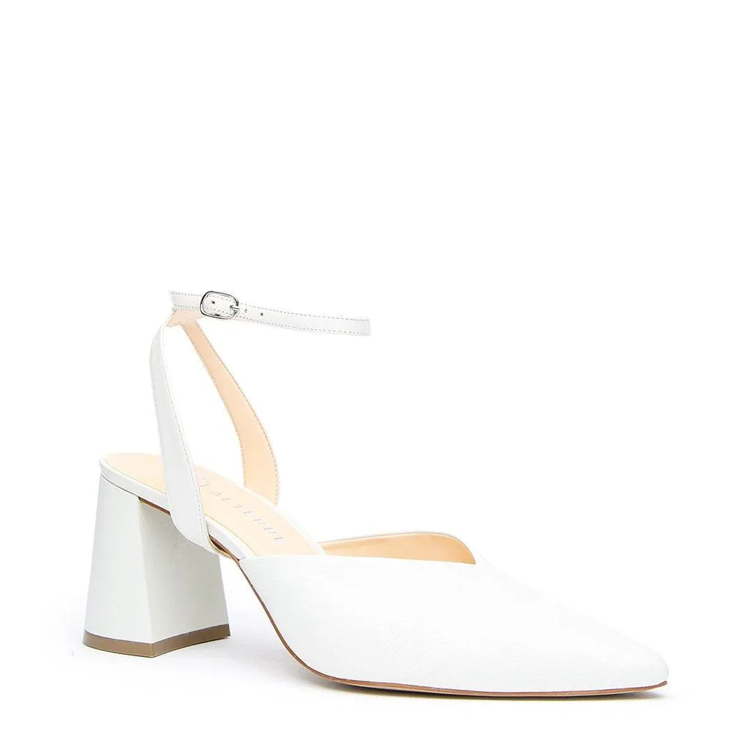 White V Mule   Marilyn Strap