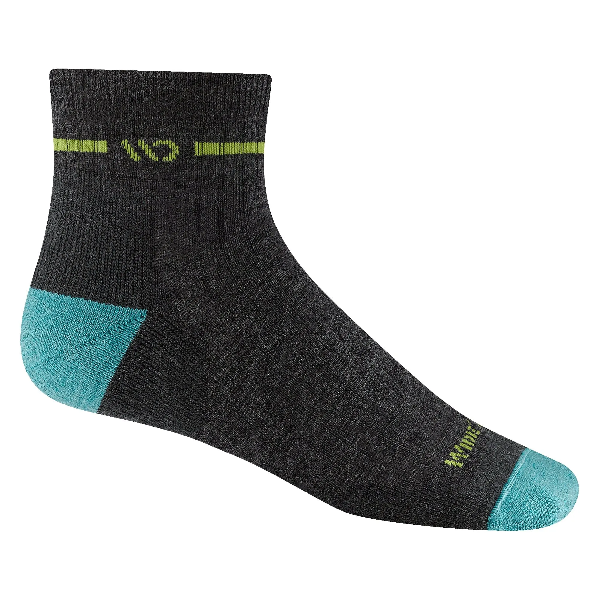Wide Open Womens Single Stripe Cushioned Quarter Socks