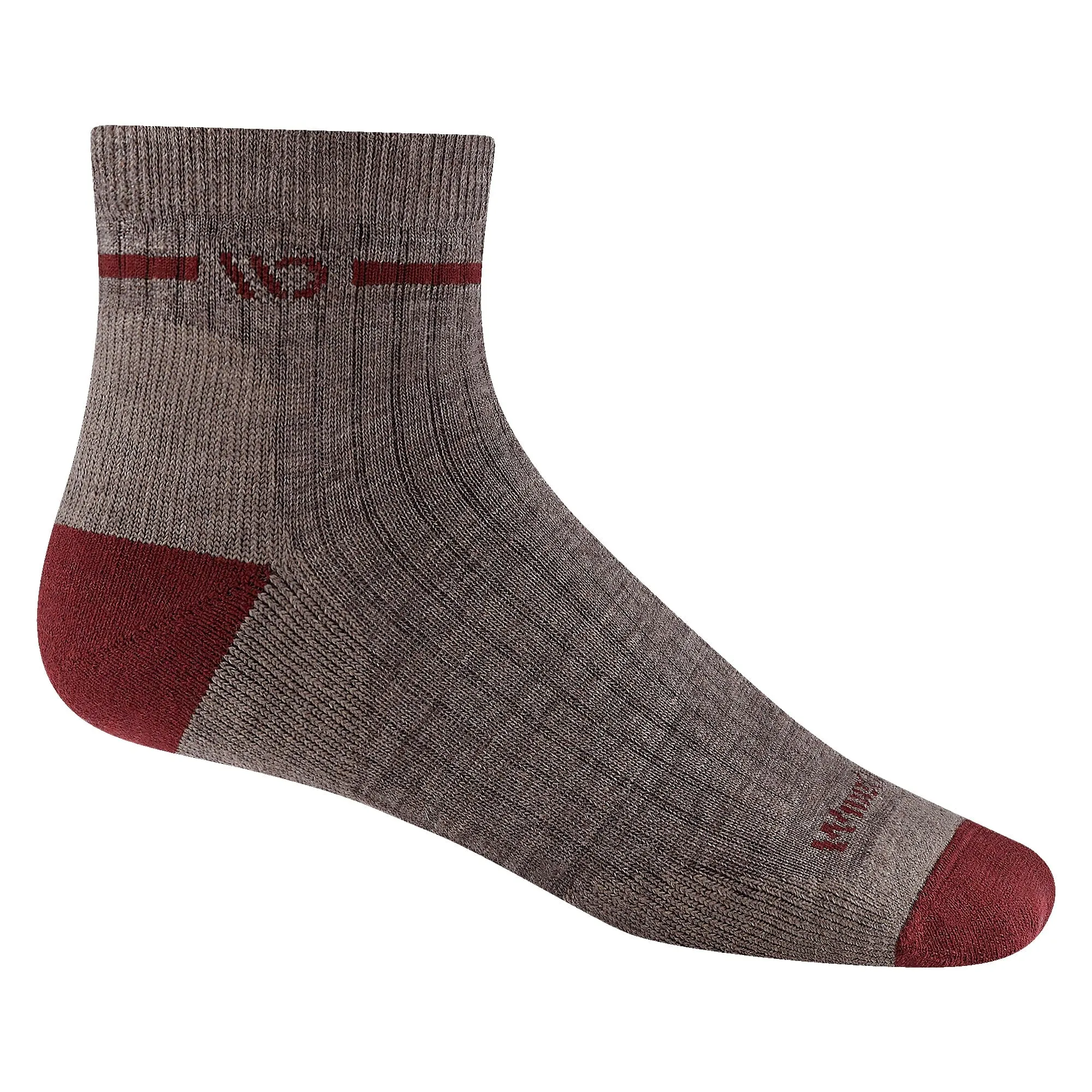 Wide Open Womens Single Stripe Cushioned Quarter Socks