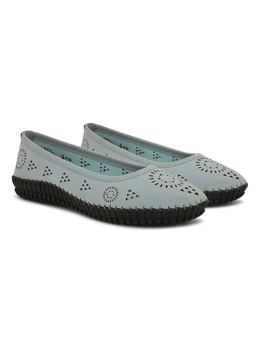 Women Ballerinas with Laser Cuts Flats