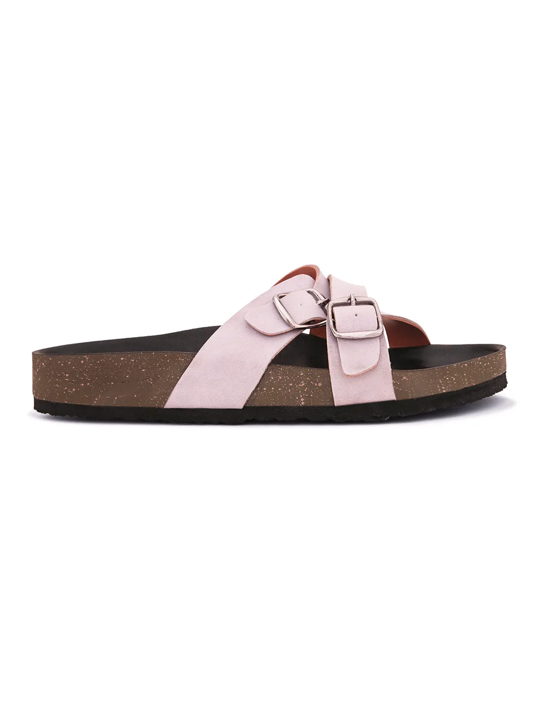Women One Toe Flats with Buckles