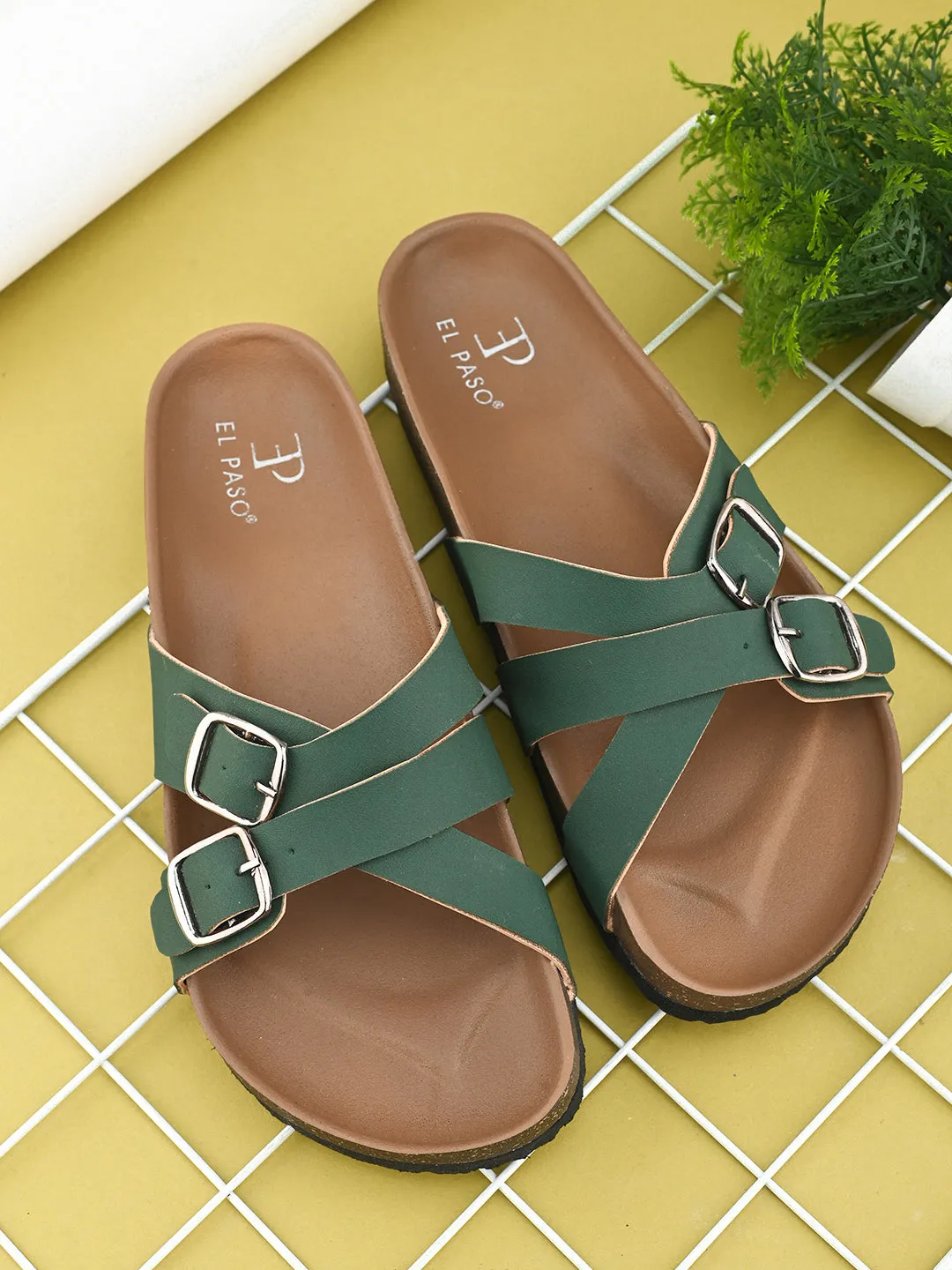 Women One Toe Flats with Buckles