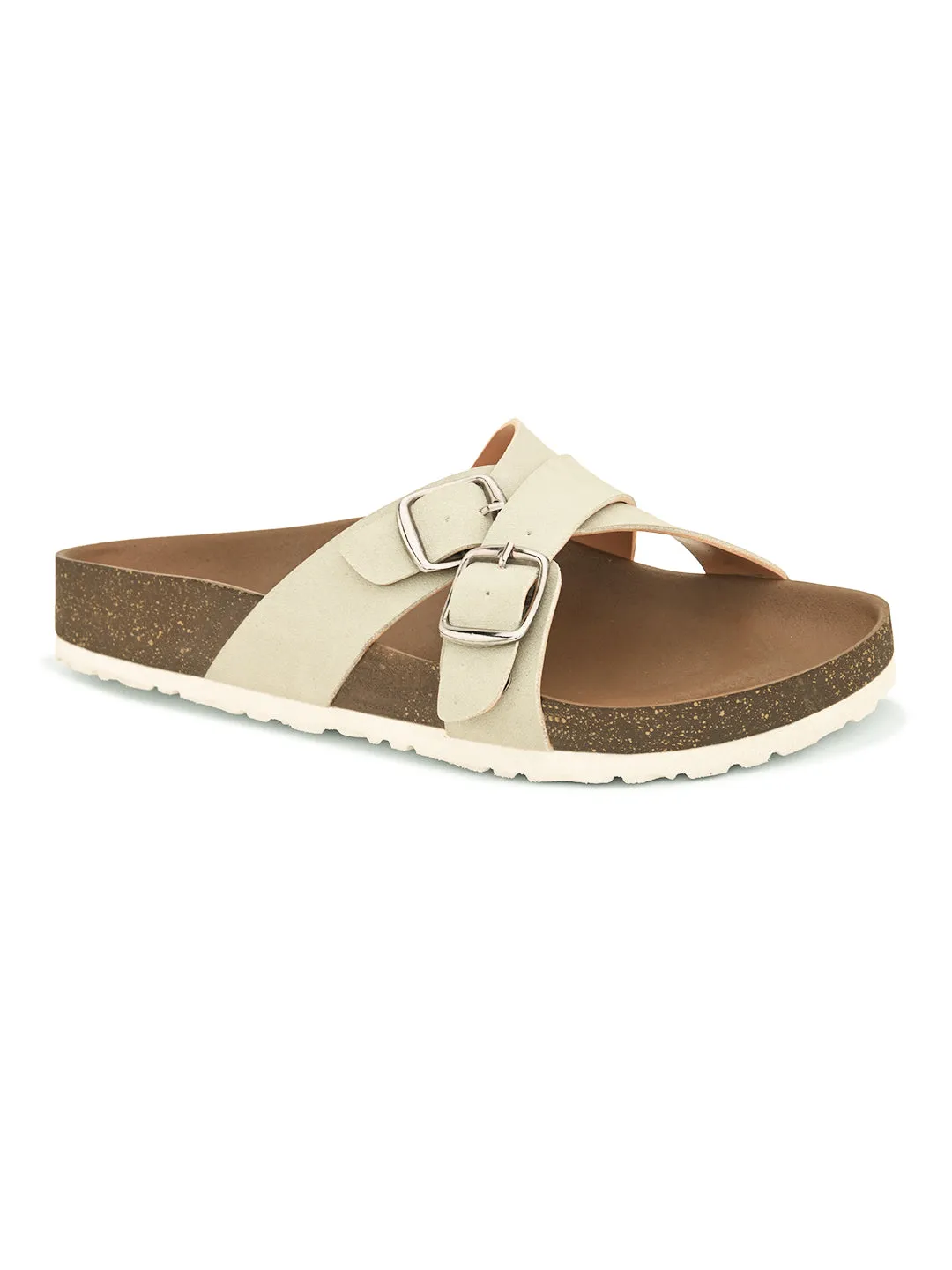Women One Toe Flats with Buckles