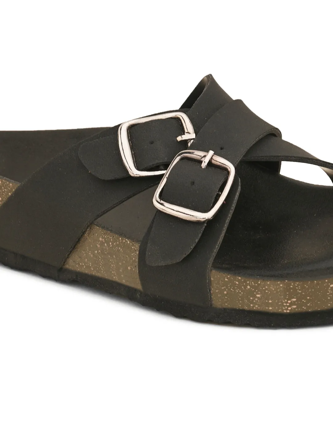 Women One Toe Flats with Buckles