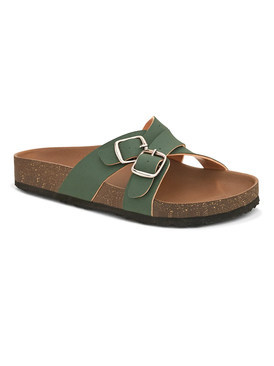 Women One Toe Flats with Buckles