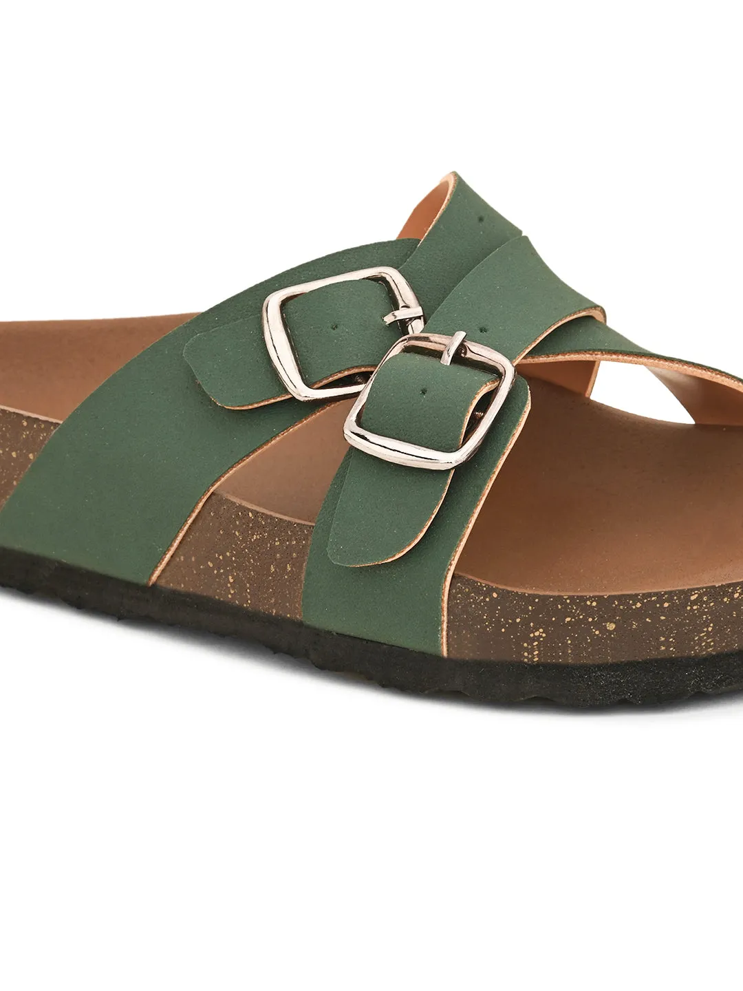 Women One Toe Flats with Buckles