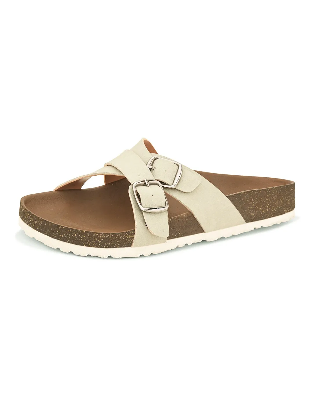 Women One Toe Flats with Buckles