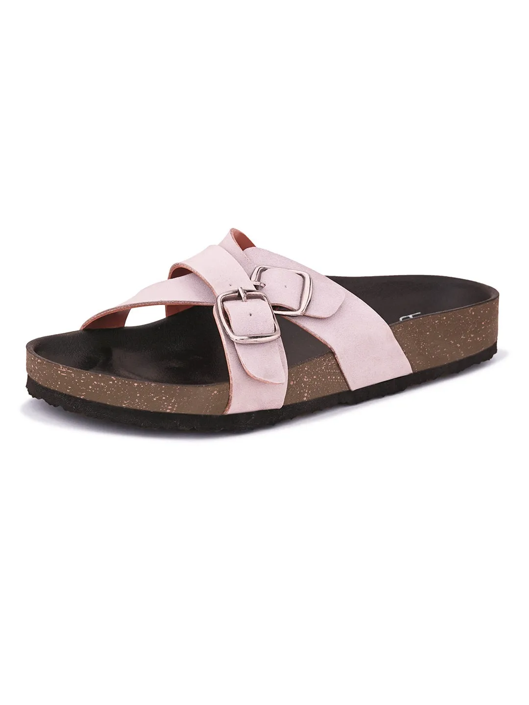 Women One Toe Flats with Buckles
