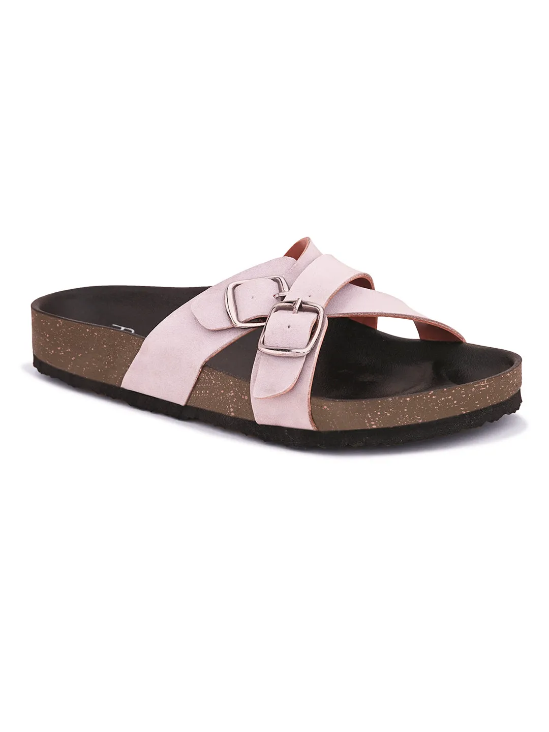 Women One Toe Flats with Buckles