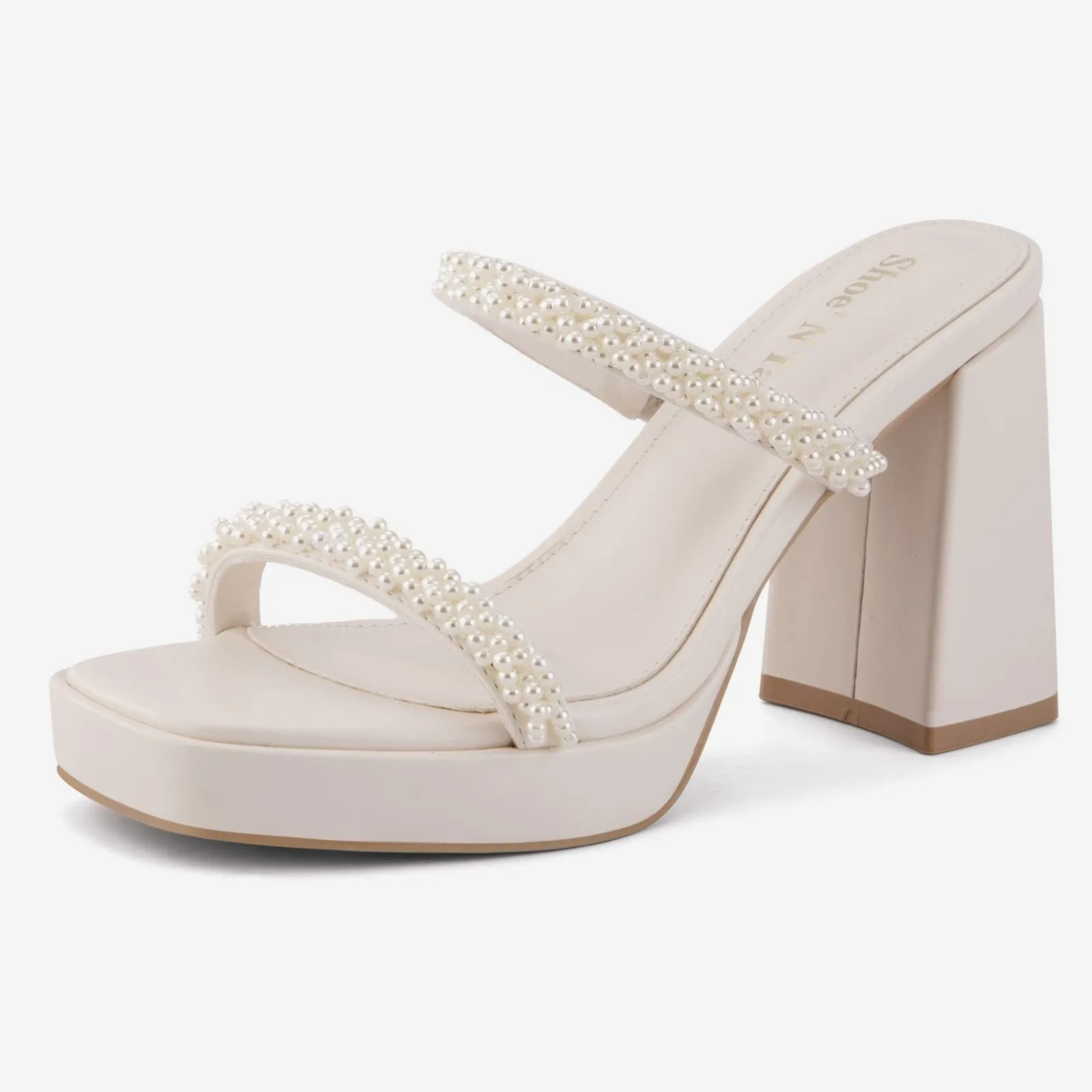 Women's Strappy Pearl Heels