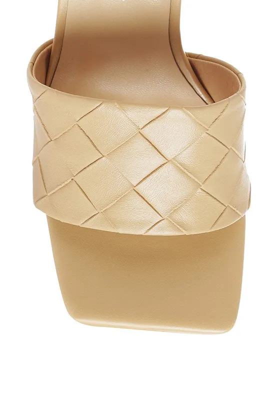 Woven Square Toe Sandal