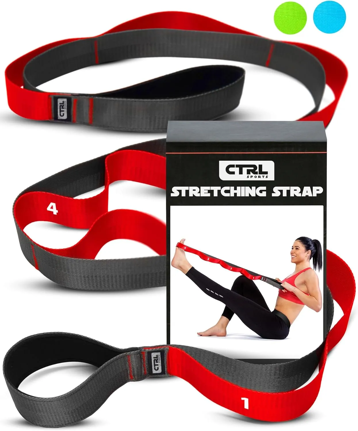 Yoga Strap for Stretching Equipment, Stretch Bands for Exercise and Flexibility