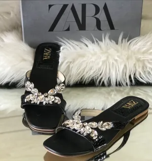 Z Crystal Flats (Black)