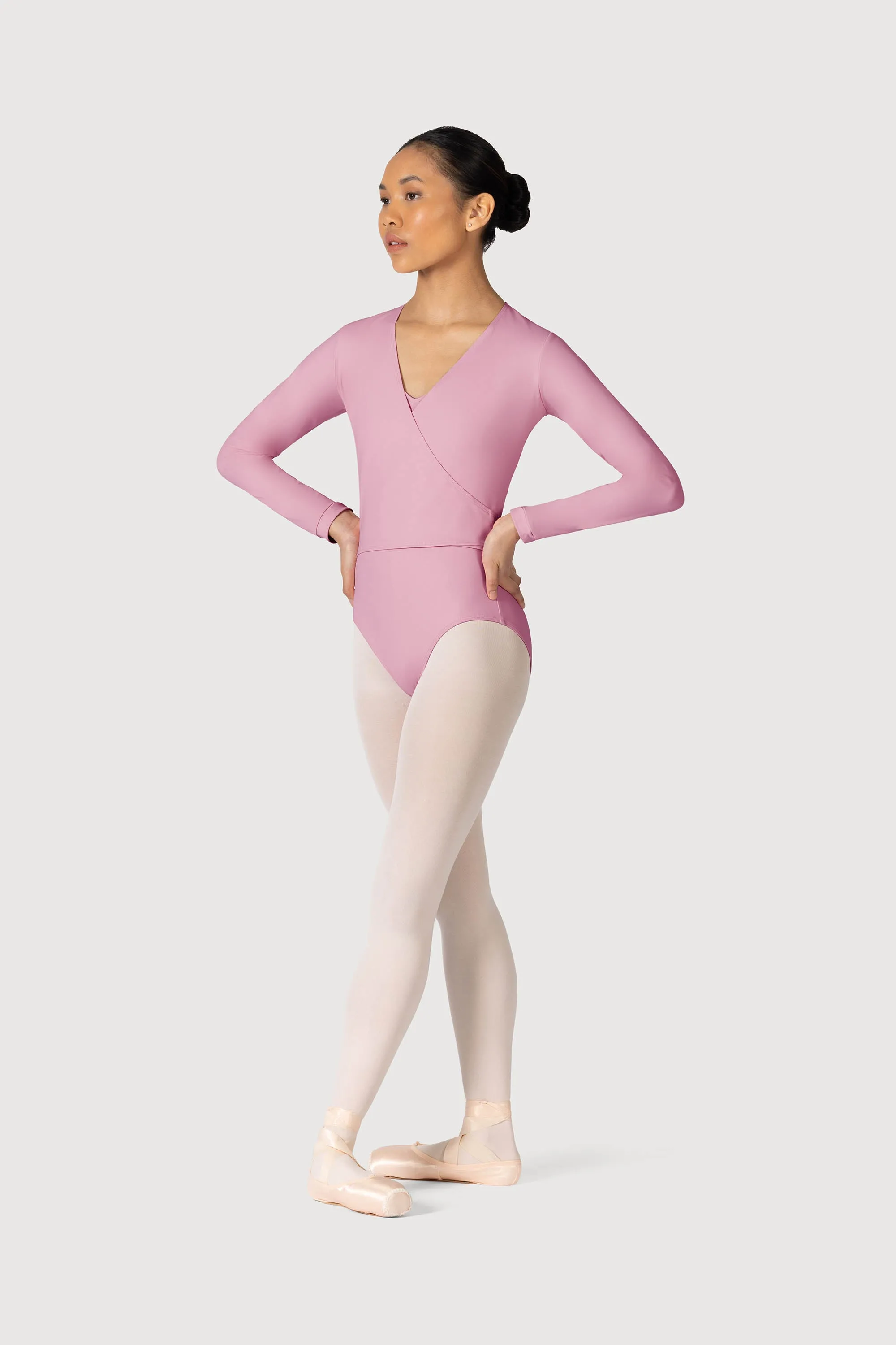 Z0858L - Bloch Overture Crossover Womens Long Sleeve Wrap Top