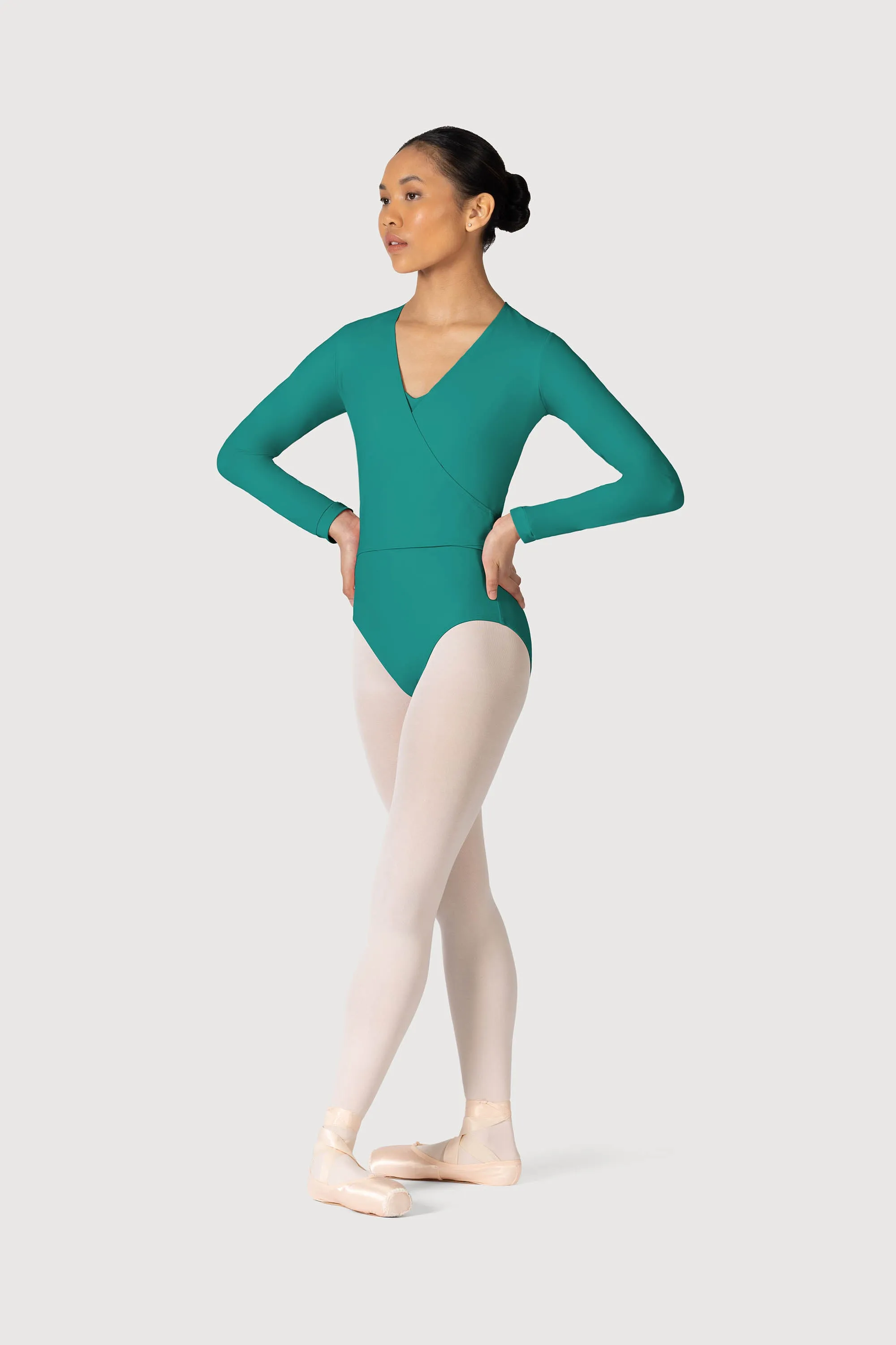 Z0858L - Bloch Overture Crossover Womens Long Sleeve Wrap Top