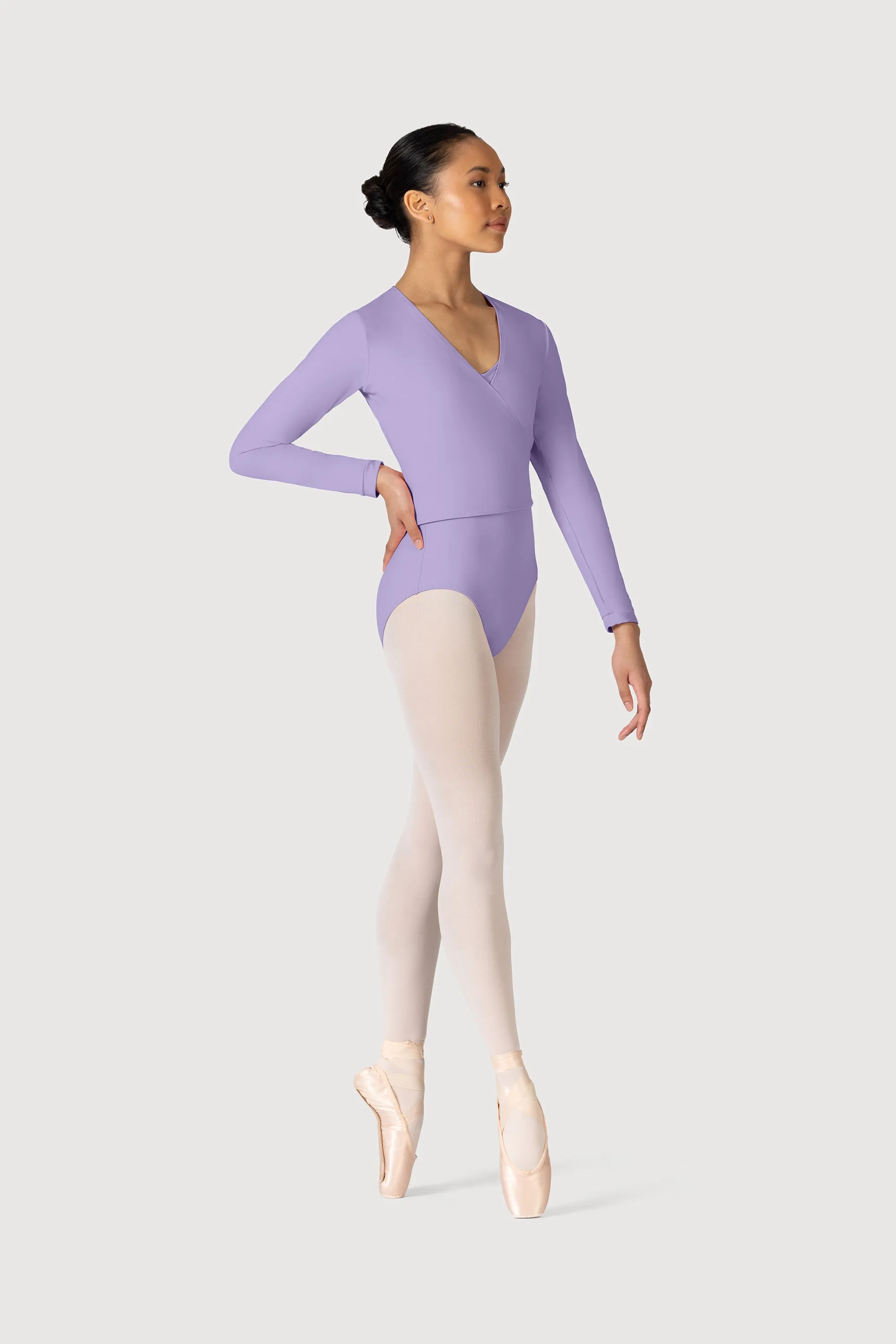 Z0858L - Bloch Overture Crossover Womens Long Sleeve Wrap Top