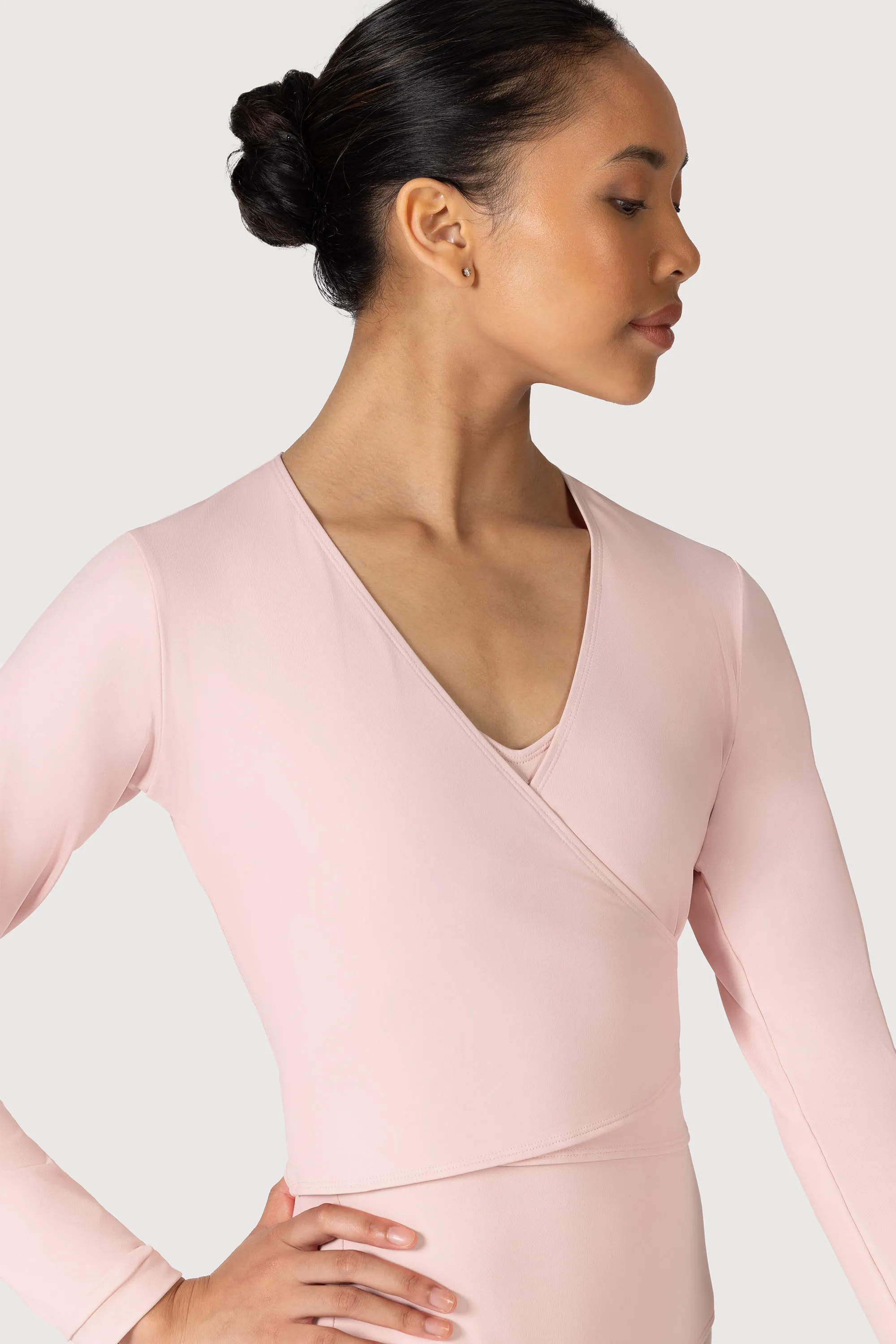 Z0858L - Bloch Overture Crossover Womens Long Sleeve Wrap Top